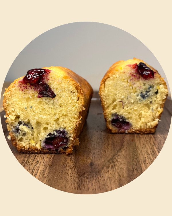 Budín de Limón y Arándanos
